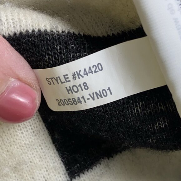 MADEWELL Women Popover Sherpa Fleece Sweater Cropped Sz XS Black White 79-41 - Picture 14 of 14